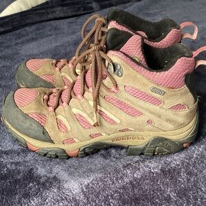 Merrell Rose and Taupe Outdoor Boots
